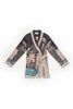 Black Italian watercolor wrap jacket by Take me to Italy