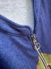 Navy Blue Italian watercolor zip-up jacket by Take me to Italy