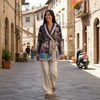 Black Italian watercolor wrap jacket by Take me to Italy