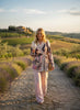 Cream Italian watercolor wrap jacket by Take me to Italy