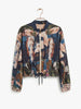 Navy Blue Italian watercolor bomber jacket by Take me to Italy