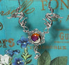 Moon Over Avalon necklace — Arcane Angel, winged mythical creatures and moon pendant