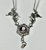 Moon Over Avalon necklace — Arcane Angel, winged mythical creatures and moon pendant
