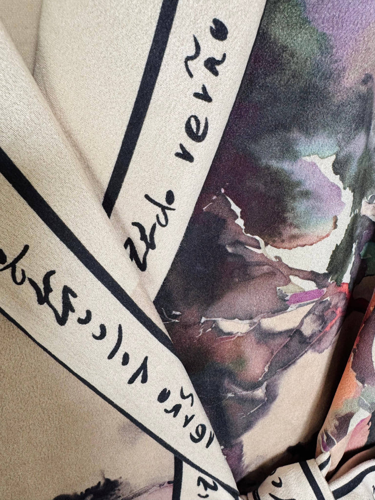 Cream Italian watercolor wrap jacket by Take me to Italy