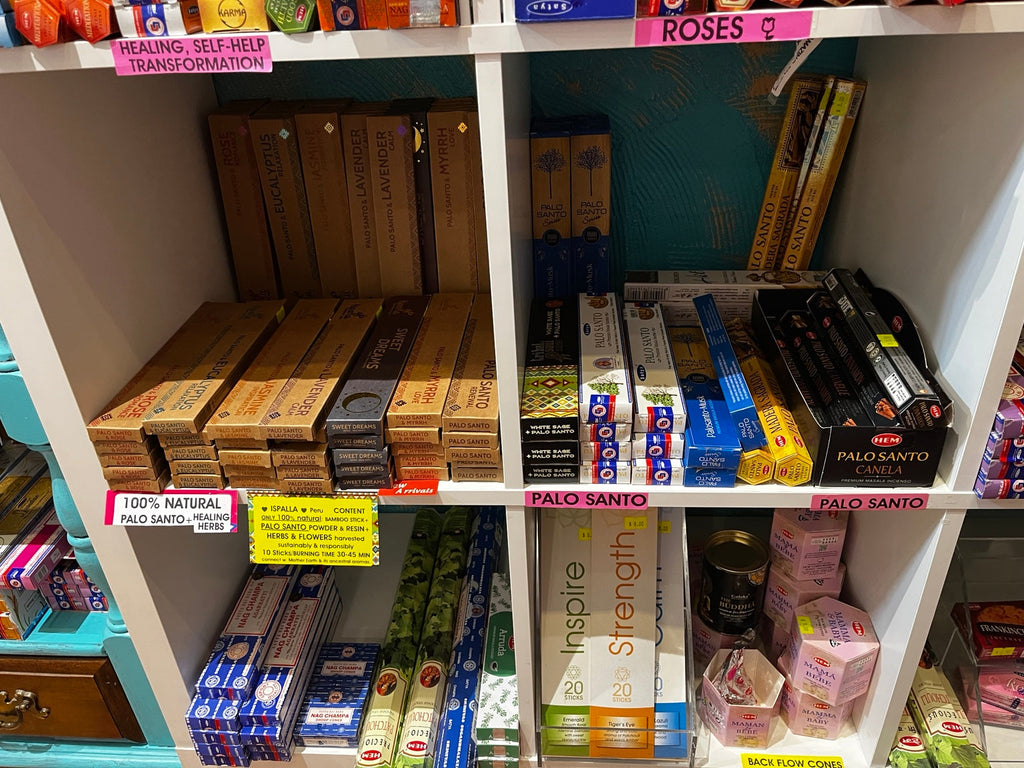 Bella's Miracle Shop White Rock Beach — palo santo incense selection