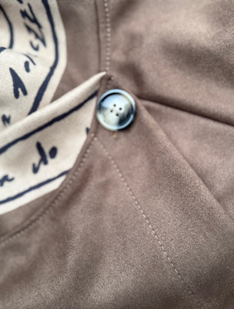 Brown Italian watercolor asymmetric jacket by Take me to Italy