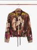Dark Brown Italian watercolor bomber jacket by Take me to Italy