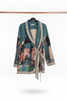 Teal Italian watercolor wrap jacket by Take me to Italy
